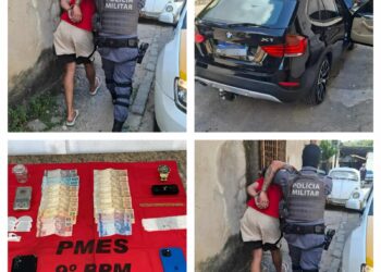 Traficante que entregava drogas em BMW X1 em Cachoeiro/ES é preso pela PMES