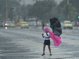 ALERTA: De hoje até as 1OhOO de terça-feira (14) a previsão é de chuva e ventos de até 60 km/h no ES