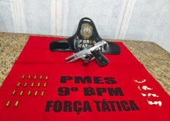 Apartamento 4O4: PMES encontra pistola, carregador  e munições no Gilson Carone, Cachoeiro/ES