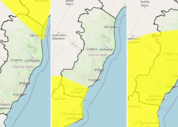 Yellow Alert: Chuvas e ventania para o Cachoeiro/ES e sul